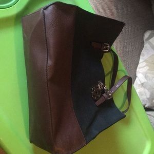 Black and brown purse